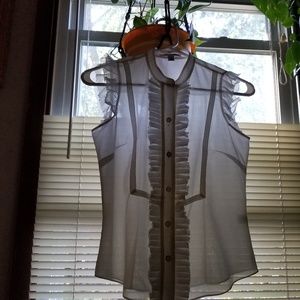 Silk/cotton sheer blouse